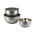 3PCS Storage Stainless Steel Salad Mixing Bowl Set